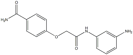 4-{[(3-aminophenyl)carbamoyl]methoxy}benzamide Struktur