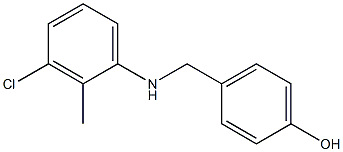 4-{[(3-chloro-2-methylphenyl)amino]methyl}phenol Struktur