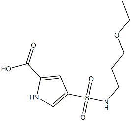 4-{[(3-ethoxypropyl)amino]sulfonyl}-1H-pyrrole-2-carboxylic acid Struktur