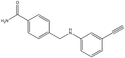 4-{[(3-ethynylphenyl)amino]methyl}benzamide Struktur