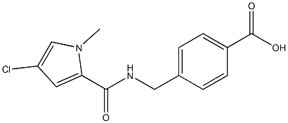 4-{[(4-chloro-1-methyl-1H-pyrrol-2-yl)formamido]methyl}benzoic acid Struktur