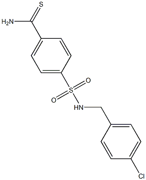 4-{[(4-chlorophenyl)methyl]sulfamoyl}benzene-1-carbothioamide Struktur