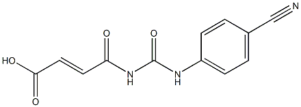 4-{[(4-cyanophenyl)carbamoyl]amino}-4-oxobut-2-enoic acid Struktur