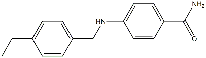 4-{[(4-ethylphenyl)methyl]amino}benzamide Struktur