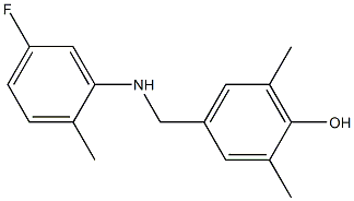 4-{[(5-fluoro-2-methylphenyl)amino]methyl}-2,6-dimethylphenol Struktur