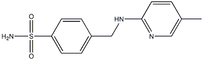 4-{[(5-methylpyridin-2-yl)amino]methyl}benzene-1-sulfonamide Struktur