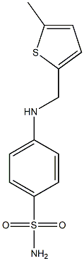 4-{[(5-methylthiophen-2-yl)methyl]amino}benzene-1-sulfonamide Struktur