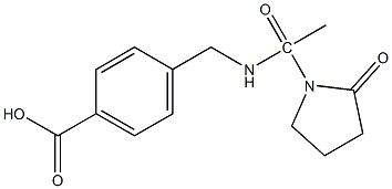 4-{[1-(2-oxopyrrolidin-1-yl)acetamido]methyl}benzoic acid Struktur