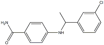 4-{[1-(3-chlorophenyl)ethyl]amino}benzamide Struktur