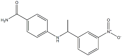 4-{[1-(3-nitrophenyl)ethyl]amino}benzamide Struktur