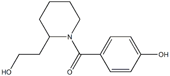 4-{[2-(2-hydroxyethyl)piperidin-1-yl]carbonyl}phenol Struktur