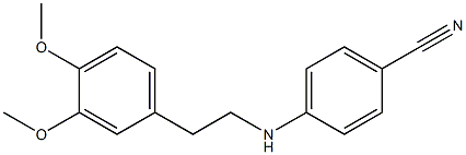 4-{[2-(3,4-dimethoxyphenyl)ethyl]amino}benzonitrile Struktur