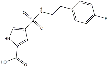 4-{[2-(4-fluorophenyl)ethyl]sulfamoyl}-1H-pyrrole-2-carboxylic acid Struktur