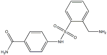 4-{[2-(aminomethyl)benzene]sulfonamido}benzamide Struktur