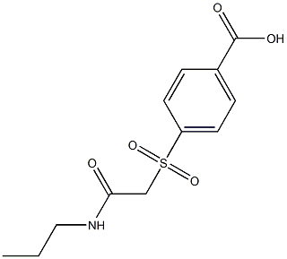 4-{[2-oxo-2-(propylamino)ethyl]sulfonyl}benzoic acid Struktur