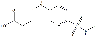 4-{[4-(methylsulfamoyl)phenyl]amino}butanoic acid Struktur