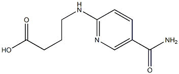 4-{[5-(aminocarbonyl)pyridin-2-yl]amino}butanoic acid Struktur