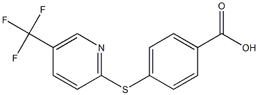 4-{[5-(trifluoromethyl)pyridin-2-yl]sulfanyl}benzoic acid Struktur