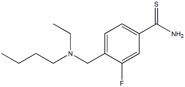 4-{[butyl(ethyl)amino]methyl}-3-fluorobenzene-1-carbothioamide Struktur