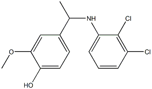 4-{1-[(2,3-dichlorophenyl)amino]ethyl}-2-methoxyphenol Struktur