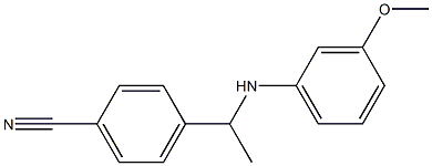 4-{1-[(3-methoxyphenyl)amino]ethyl}benzonitrile Struktur