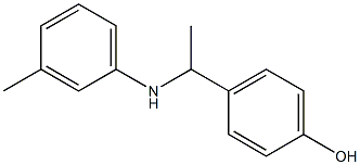 4-{1-[(3-methylphenyl)amino]ethyl}phenol Struktur