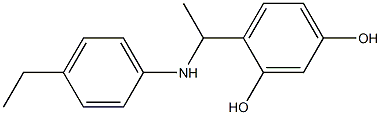 4-{1-[(4-ethylphenyl)amino]ethyl}benzene-1,3-diol Struktur