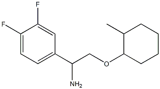 4-{1-amino-2-[(2-methylcyclohexyl)oxy]ethyl}-1,2-difluorobenzene Struktur