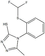 4-{2-[(difluoromethyl)sulfanyl]phenyl}-5-methyl-4H-1,2,4-triazole-3-thiol Struktur