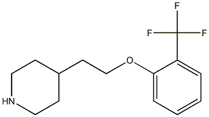 4-{2-[2-(trifluoromethyl)phenoxy]ethyl}piperidine Struktur