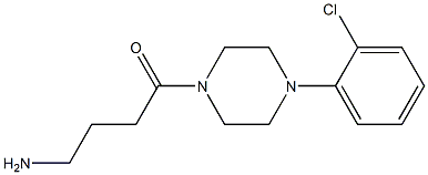 4-amino-1-[4-(2-chlorophenyl)piperazin-1-yl]butan-1-one Struktur