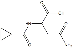 4-amino-2-[(cyclopropylcarbonyl)amino]-4-oxobutanoic acid Struktur