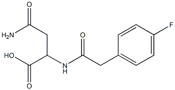 4-amino-2-{[(4-fluorophenyl)acetyl]amino}-4-oxobutanoic acid Struktur