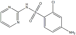 4-amino-2-chloro-N-(pyrimidin-2-yl)benzene-1-sulfonamide Struktur