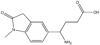 4-amino-4-(1-methyl-2-oxo-2,3-dihydro-1H-indol-5-yl)butanoic acid Struktur