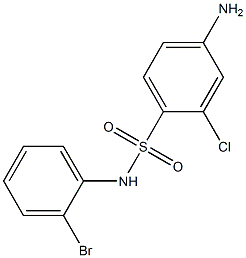 4-amino-N-(2-bromophenyl)-2-chlorobenzene-1-sulfonamide Struktur