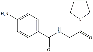 4-amino-N-(2-oxo-2-pyrrolidin-1-ylethyl)benzamide Struktur