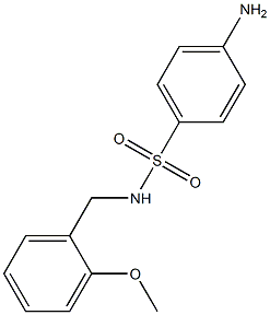 4-amino-N-[(2-methoxyphenyl)methyl]benzene-1-sulfonamide Struktur