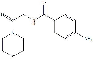 4-amino-N-[2-oxo-2-(thiomorpholin-4-yl)ethyl]benzamide Struktur