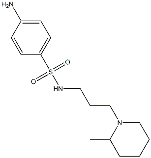 4-amino-N-[3-(2-methylpiperidin-1-yl)propyl]benzene-1-sulfonamide Struktur