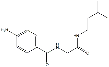 4-amino-N-{2-[(3-methylbutyl)amino]-2-oxoethyl}benzamide Struktur