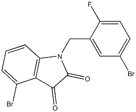 4-bromo-1-[(5-bromo-2-fluorophenyl)methyl]-2,3-dihydro-1H-indole-2,3-dione Struktur