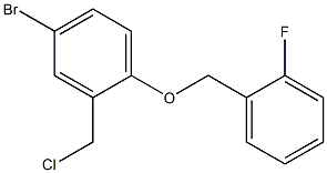 4-bromo-2-(chloromethyl)-1-[(2-fluorophenyl)methoxy]benzene Struktur