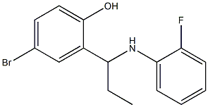 4-bromo-2-{1-[(2-fluorophenyl)amino]propyl}phenol Struktur