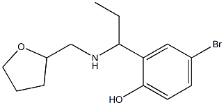 4-bromo-2-{1-[(oxolan-2-ylmethyl)amino]propyl}phenol Struktur