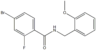 4-bromo-2-fluoro-N-(2-methoxybenzyl)benzamide Struktur