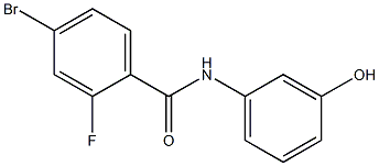 4-bromo-2-fluoro-N-(3-hydroxyphenyl)benzamide Struktur