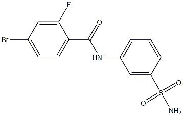 4-bromo-2-fluoro-N-(3-sulfamoylphenyl)benzamide Struktur