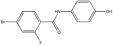 4-bromo-2-fluoro-N-(4-hydroxyphenyl)benzamide Struktur