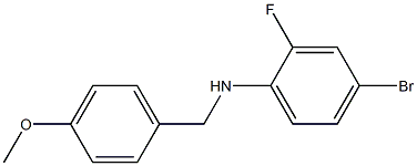 4-bromo-2-fluoro-N-[(4-methoxyphenyl)methyl]aniline Struktur